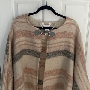 NWOT Lauren Conrad striped cape shawl OS one size